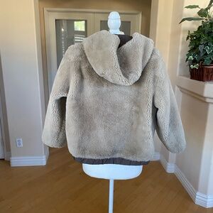 Zara Kids Tan Faux Fur Jacket